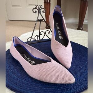 Rothy's “The Point” Light Pink Knit Flats Size 7